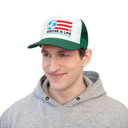Soccer is Life Puerto Rican Pride Trucker Caps FREE SHIPPING