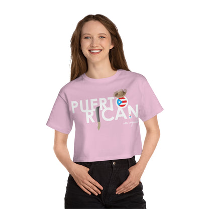 Puerto Rican con orgullo 2 Flowy Cropped Tee