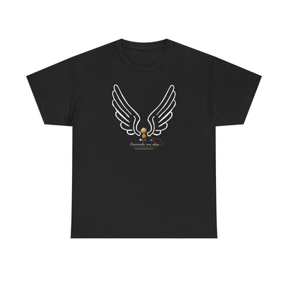 "Cosiendo sus alas" Soccer Player Unisex Heavy Cotton Tee