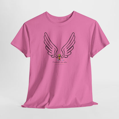 "Cosiendo sus alas" Soccer Player Unisex Heavy Cotton Tee