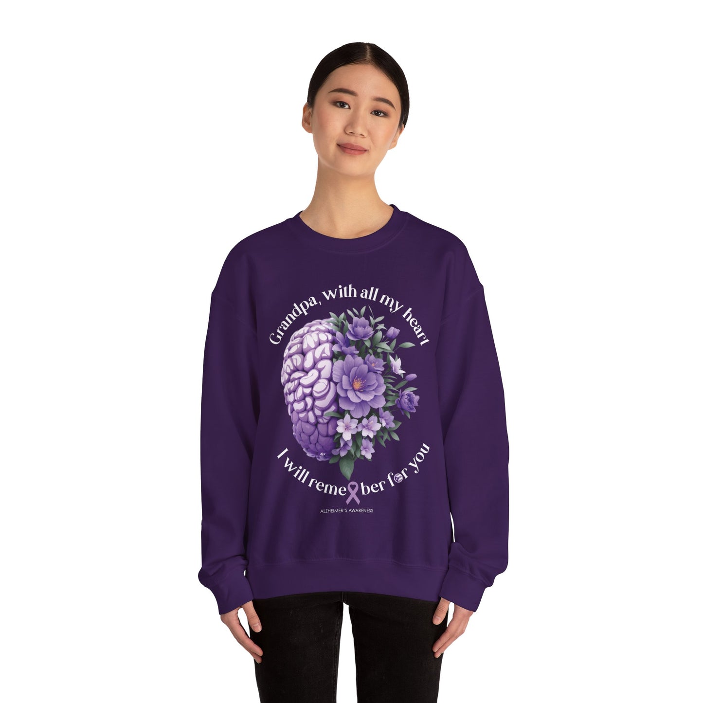 GRANDPA I Will Remember for You Heavy Blend™ Crewneck Sweaters