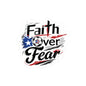 Faith Over Fear Puerto Rican Flag Soccer Ball Waterproof Kiss-Cut Vinyl Decal