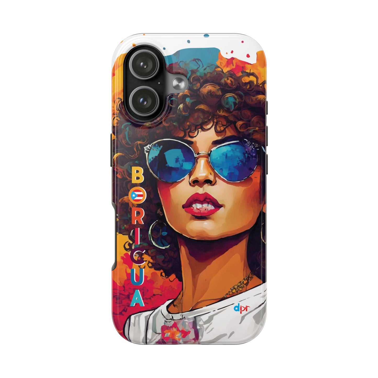 Boricua Girl Mosaico White Tough Phone Cases