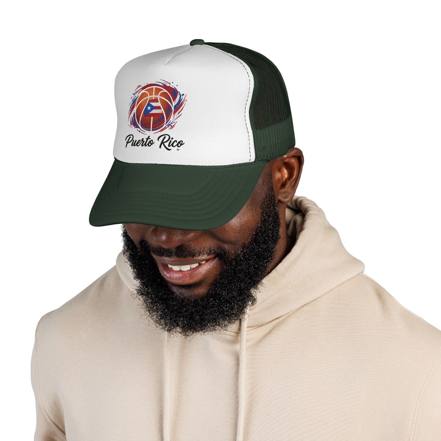 Puerto Rico Basketball Flag Trucker Caps FREE SHIPPING