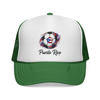 Puerto Rico Soccer Ball Flag Trucker Caps FREE SHIPPING