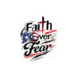 Faith Over Fear Christian Volleyball Sticker | Puerto Rican Flag Waterproof Kiss-Cut Vinyl Decal