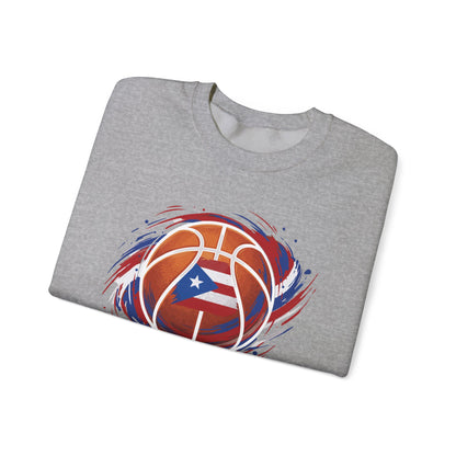 Puerto Rico Basketball Flag Heavy Blend™ Crewneck Sweatshirt