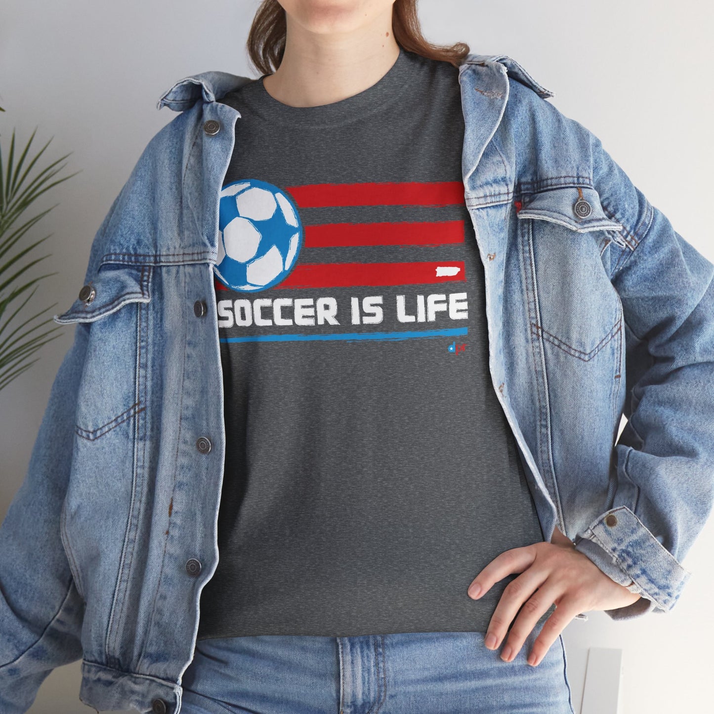 Soccer is Life Colors Unisex Heavy Cotton Tee