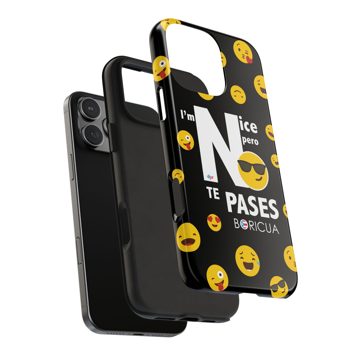 I'm Nice pero No Te Pases Black Tough Phone Cases