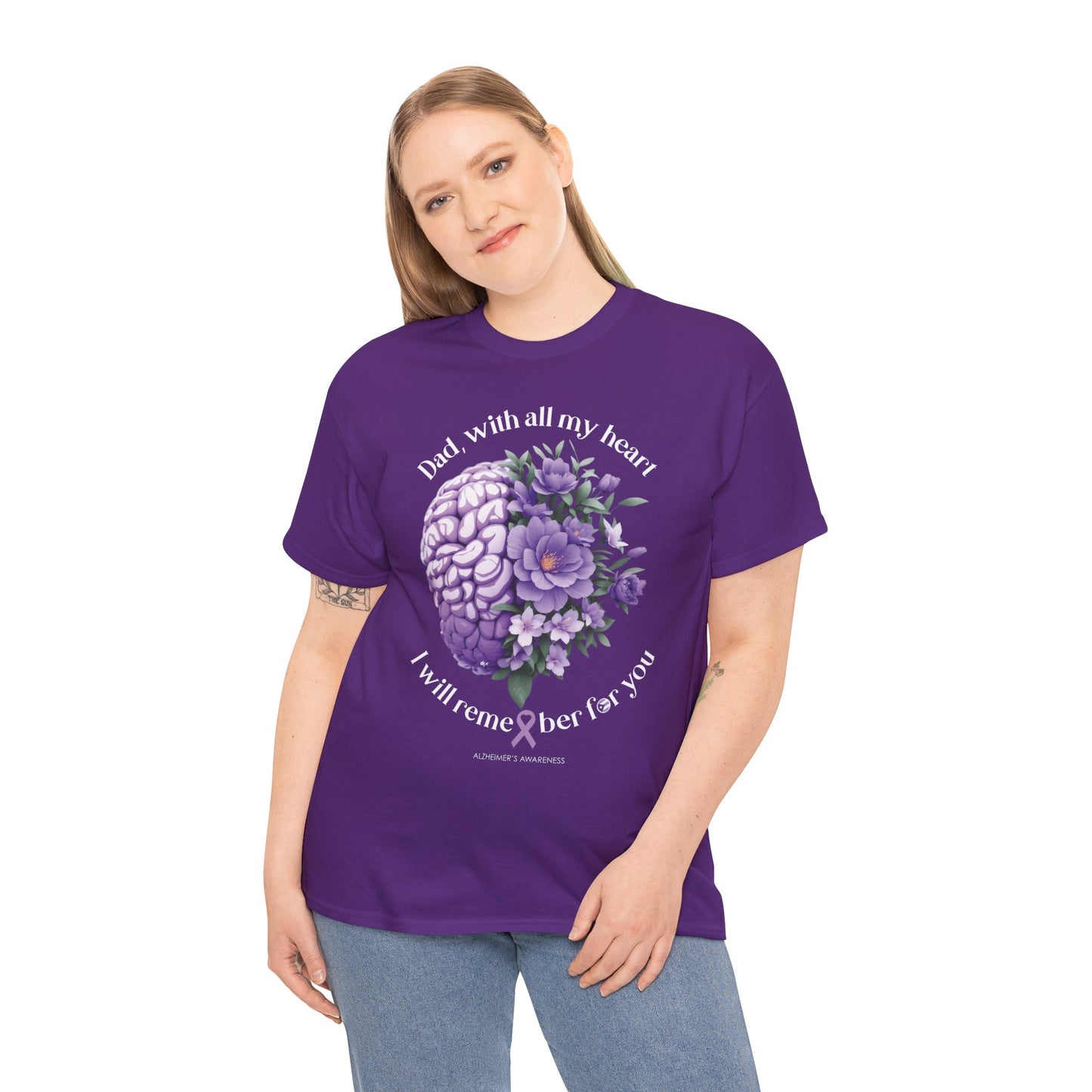 DAD I Will Remember for You  Unisex Heavy Cotton Tee