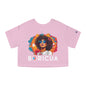 Boricua Girl Black Women's Flowy Cropped Tee