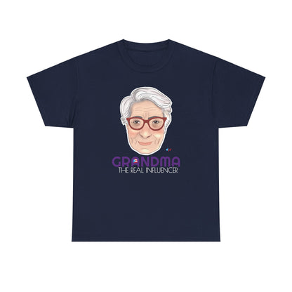 Grandma The Real Influencer Heavy Cotton Tee