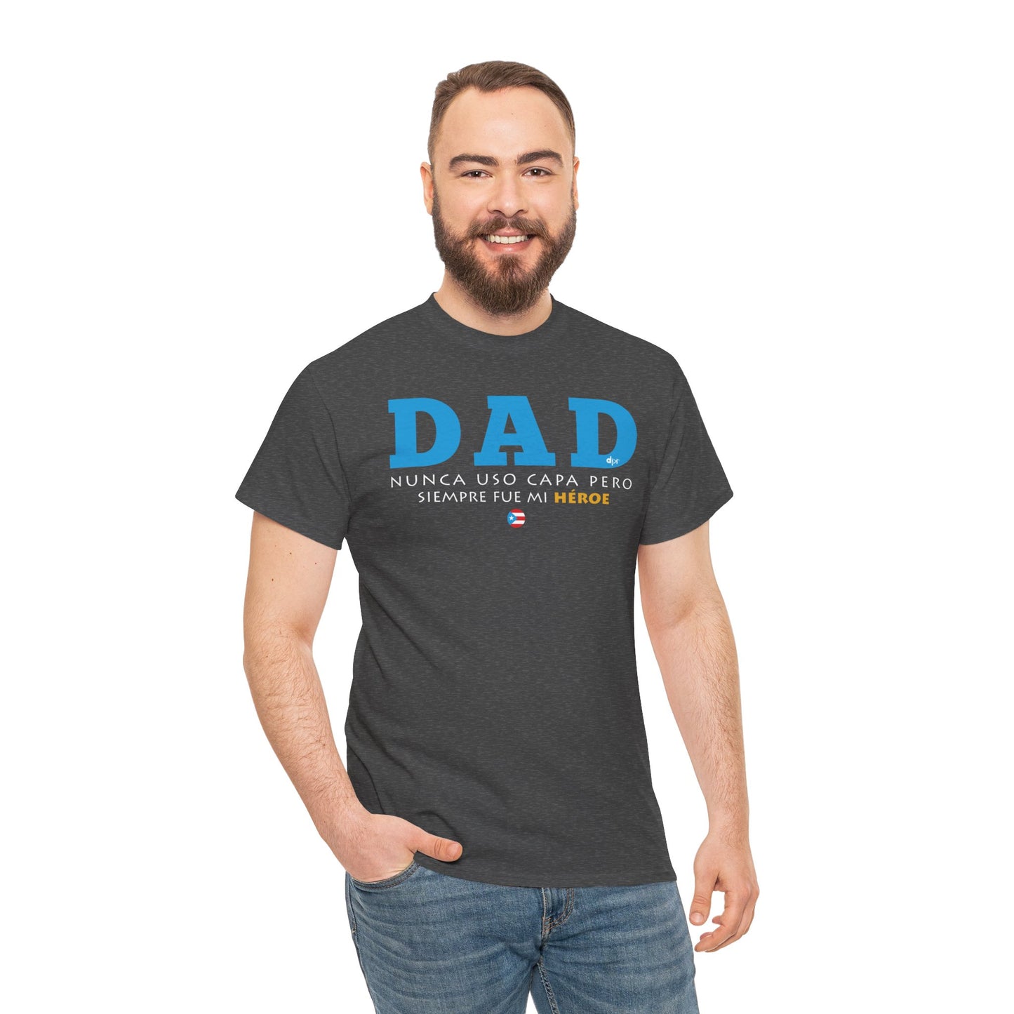 Dad Mi Héroe Blue Unisex Heavy Cotton Tee