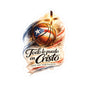 Todo lo puedo en Cristo Puerto Rican Flag Basketball Waterproof Kiss-Cut Vinyl Decal
