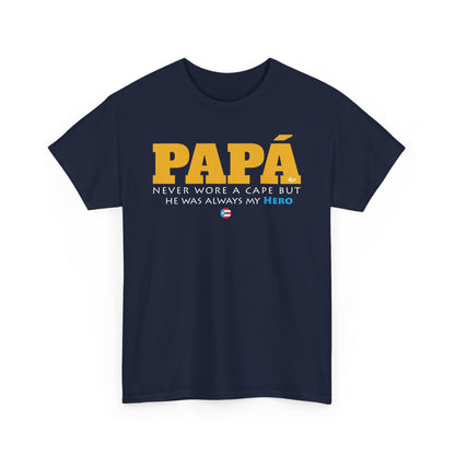 Papá My Hero Yellow Heavy Cotton Tee