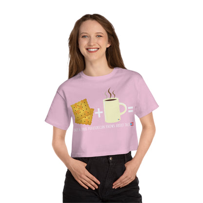 Crackers & Coffee True Puertorican Flowy Cropped Tee