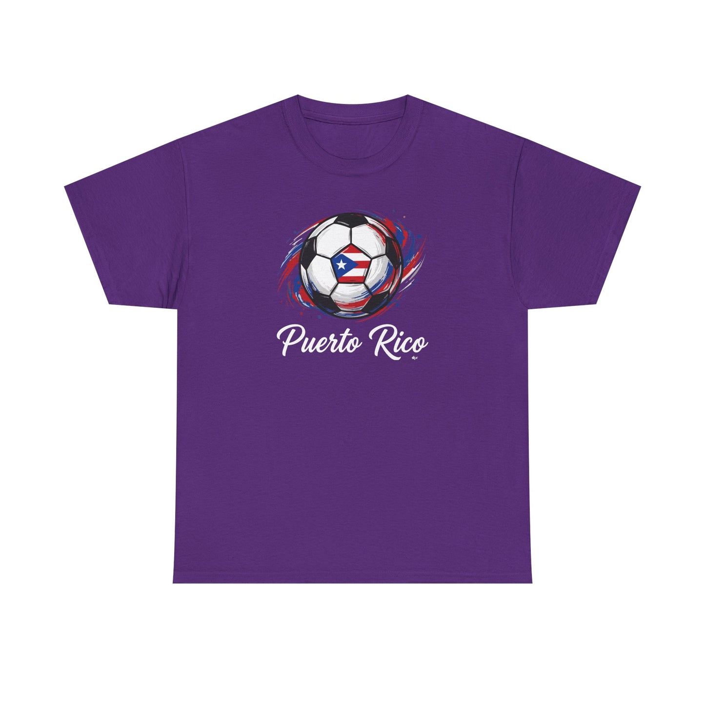 Puerto Rico Soccer Ball Flag | Unisex Heavy Cotton T-Shirt