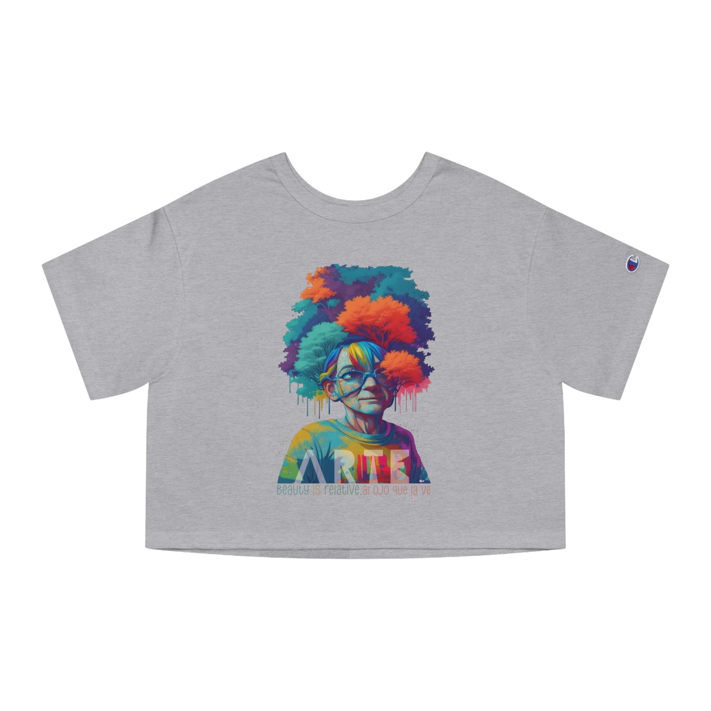 Belleza Relativa Boricua  Flowy Cropped Tee