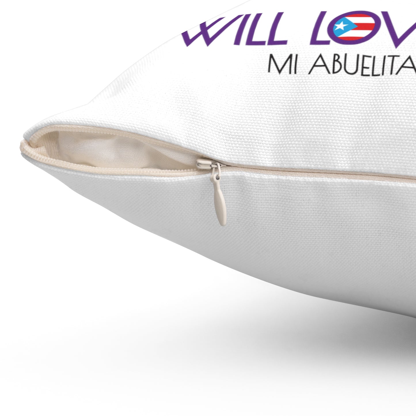I Will Love You Forever Abuelita Boricua Spun Polyester Square Pillow