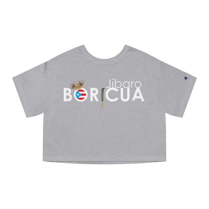 Jíbaro Boricua Flowy Cropped Tee