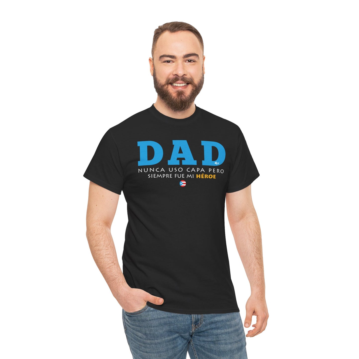 Dad Mi Héroe Blue Unisex Heavy Cotton Tee