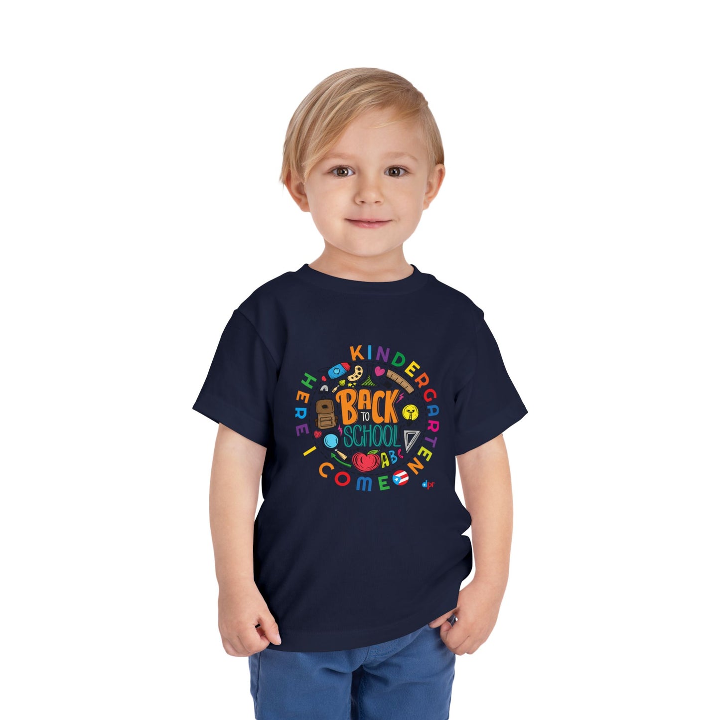 Kindergarten Here I Comer Boricua Toddler Short Sleeve Tee