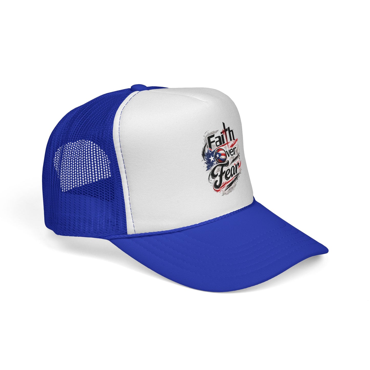 Faith Over Fear Christian Volleyball | Puerto Rican Flag Trucker Caps FREE SHIPPING