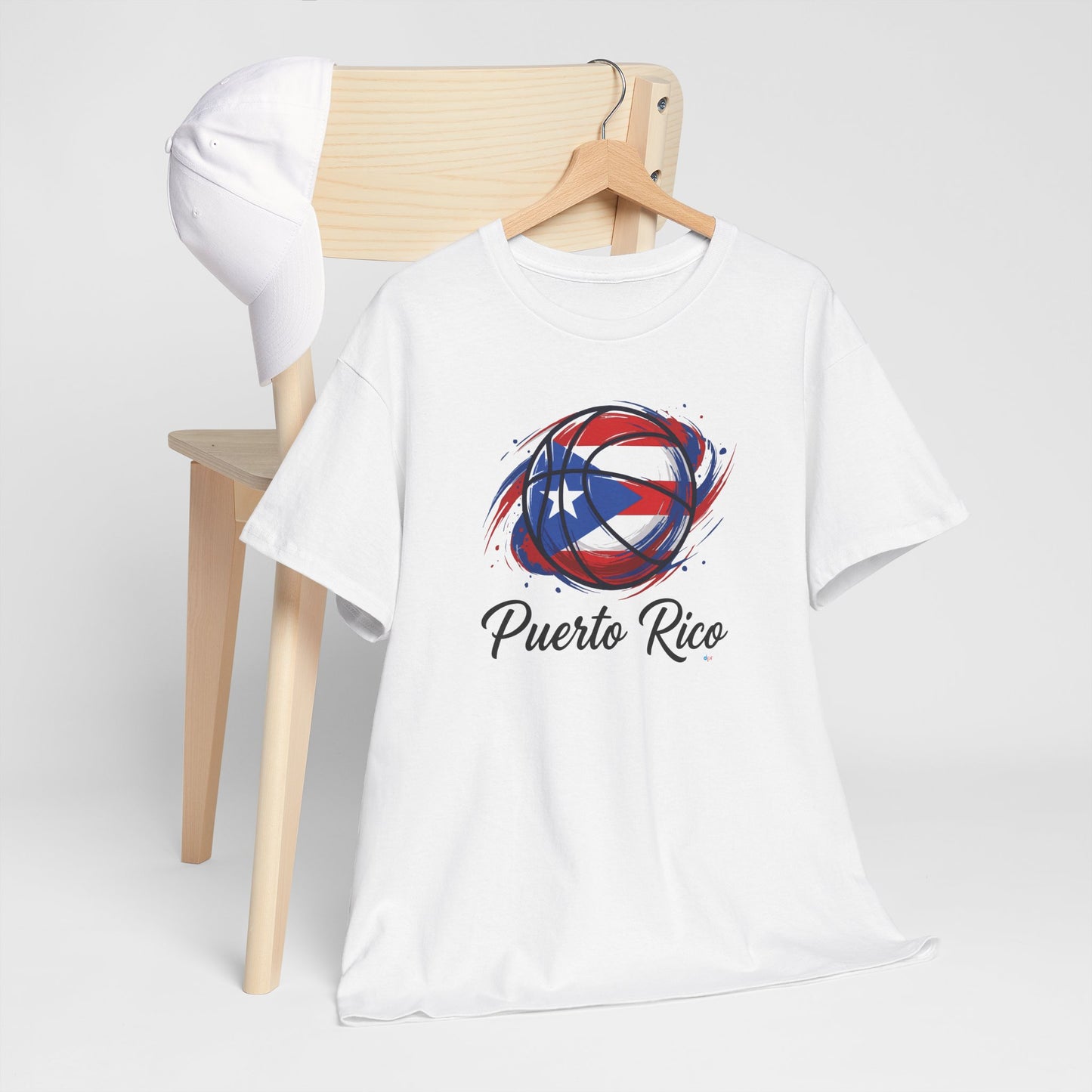 Puerto Rico Basketball Flag 2 | Unisex Heavy Cotton T-Shirt