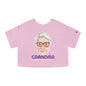 Abuela Boricua Always Here Never Left Women's Flowy Cropped Tee