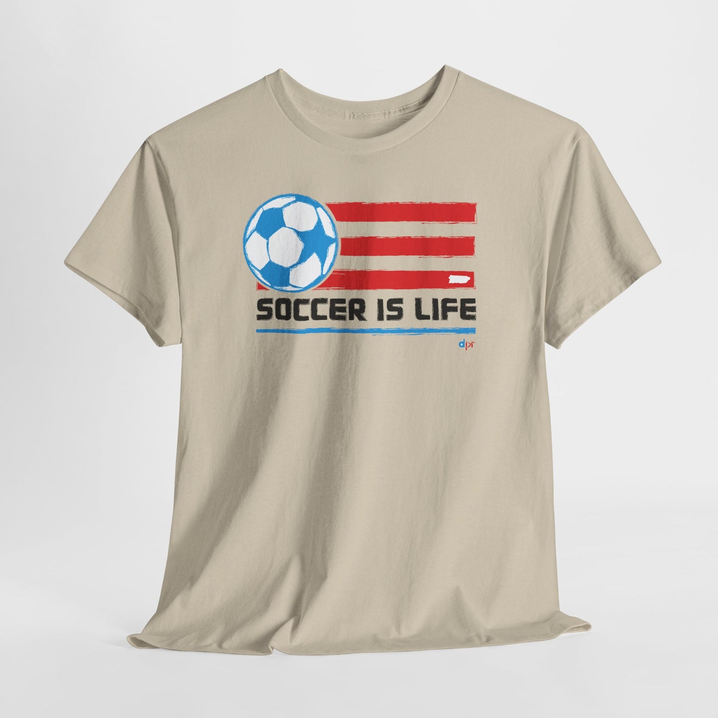 Soccer is Life Colors Unisex Heavy Cotton Tee