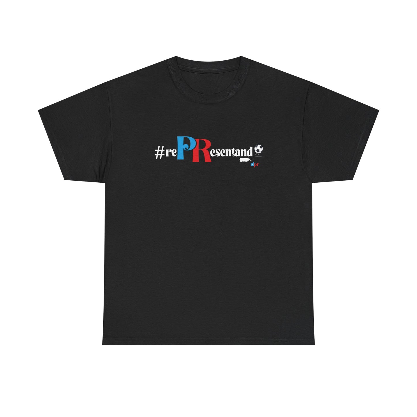 RePResentando™ Puerto Rico Soccer ball Unisex Heavy Cotton Tee | Boricua Soccer T-Shirt