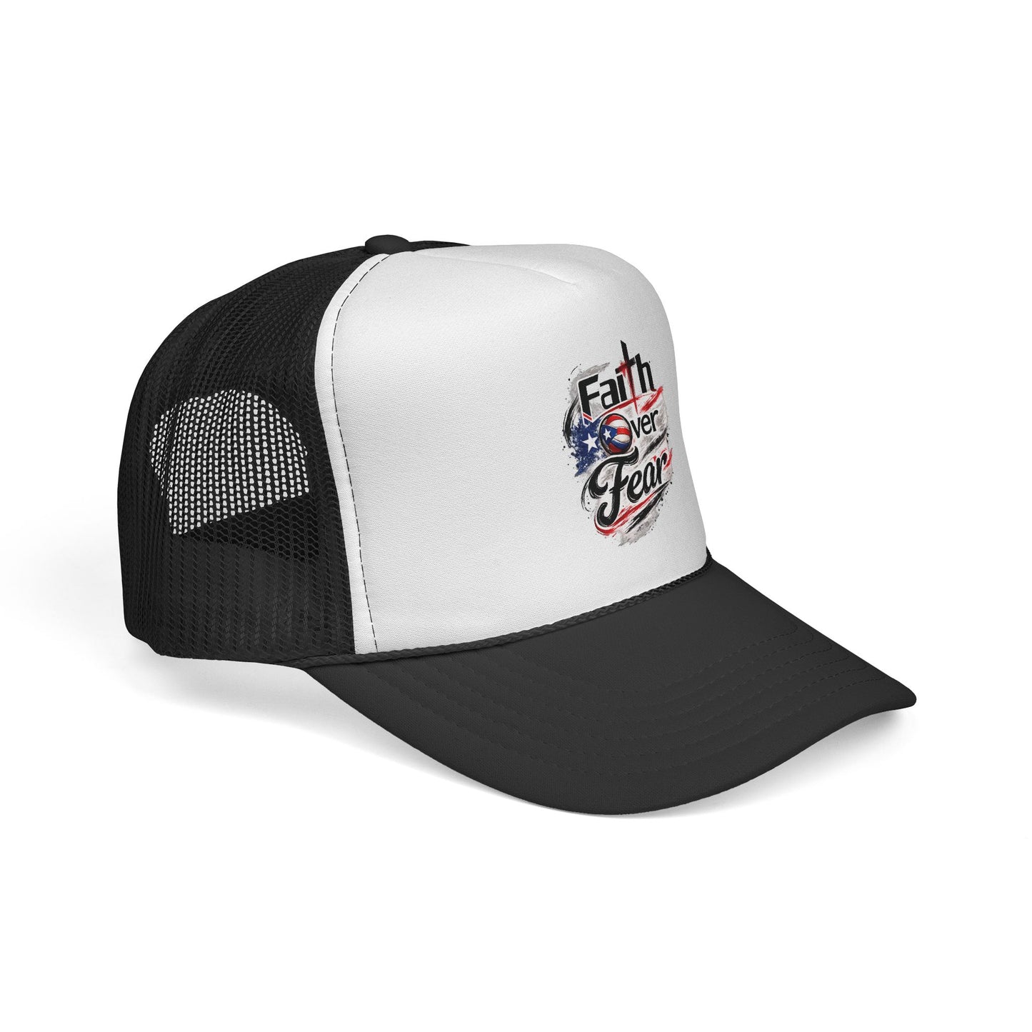 Faith Over Fear Christian Volleyball | Puerto Rican Flag Trucker Caps FREE SHIPPING