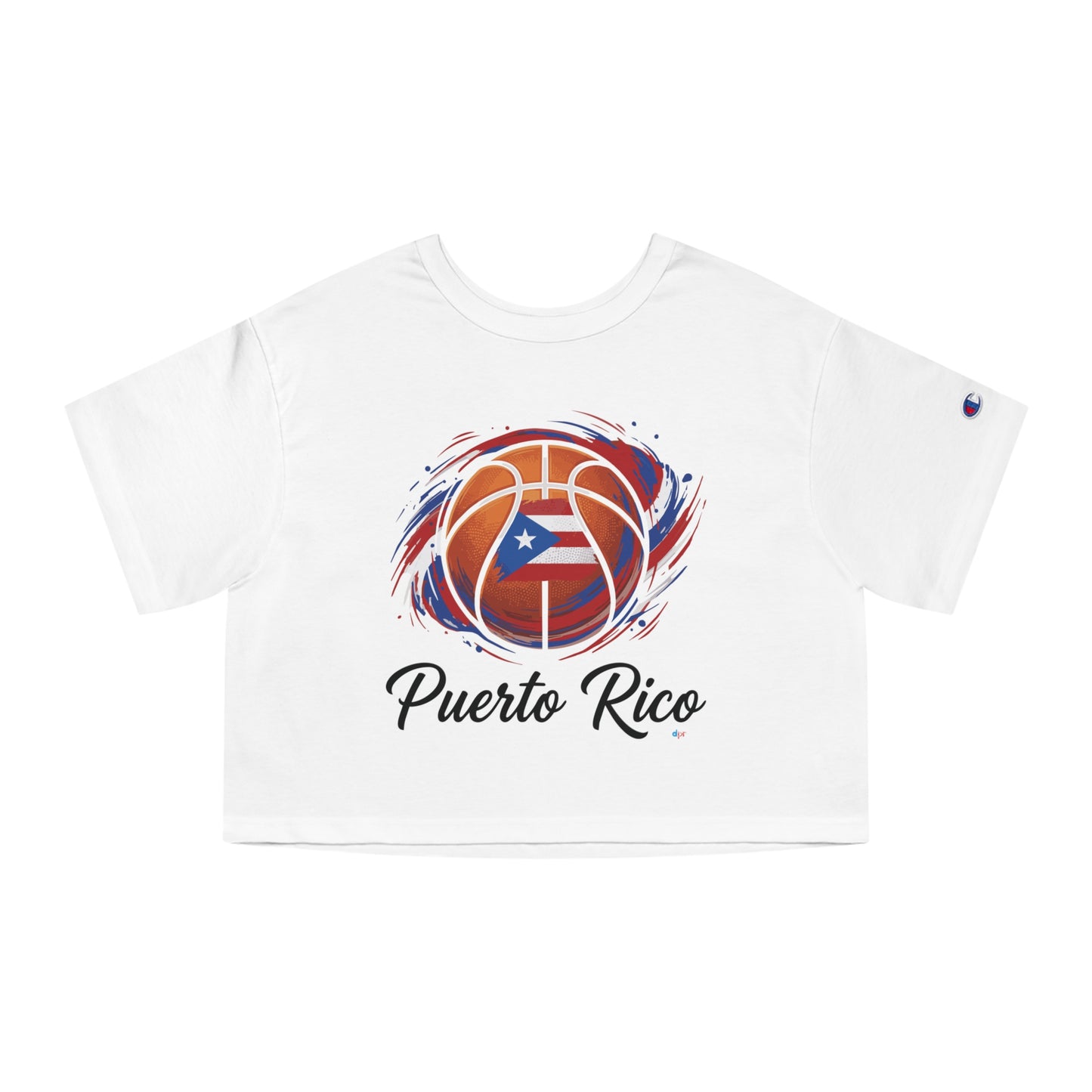 Puerto Rico Basketball Women's Flowy Cropped Tee | Puerto Rican Basketball Shirt