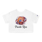 Puerto Rico Basketball Women's Flowy Cropped Tee | Puerto Rican Basketball Shirt
