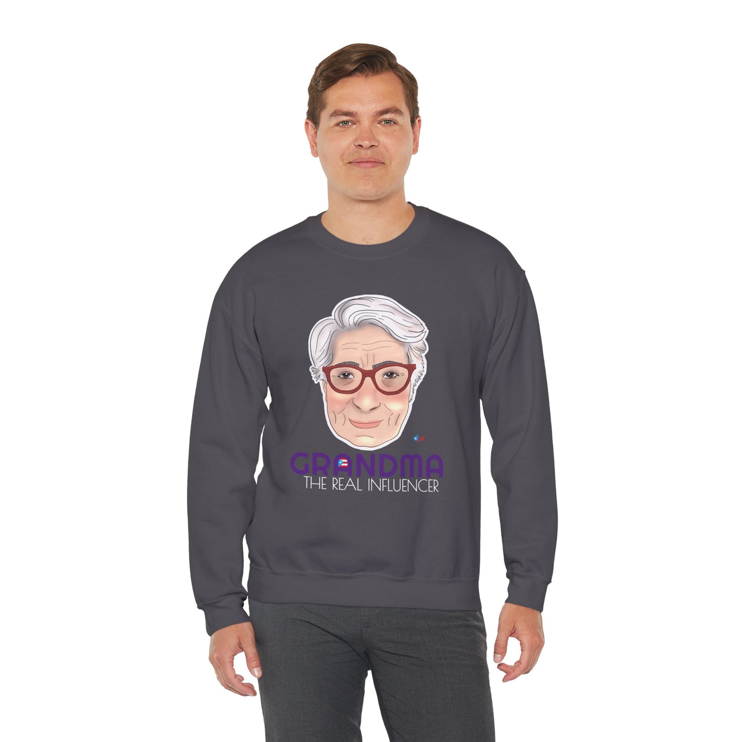 Grandma The real Influencer Heavy Blend™ Crewneck Sweatshirt