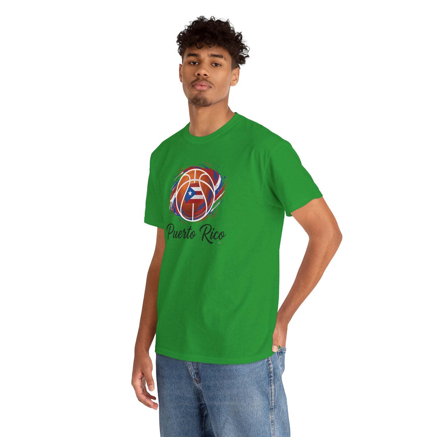 Puerto Rico Basketball Flag | Unisex Heavy Cotton T-Shirt