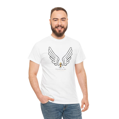 "Cosiendo sus alas" Soccer Player Unisex Heavy Cotton Tee