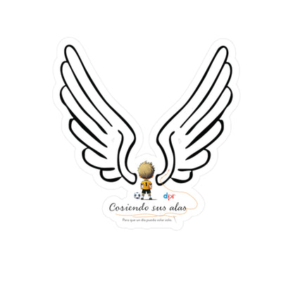 "Cosiendo sus Alas" Soccer Player Waterproof Kiss-Cut Vinyl Decal