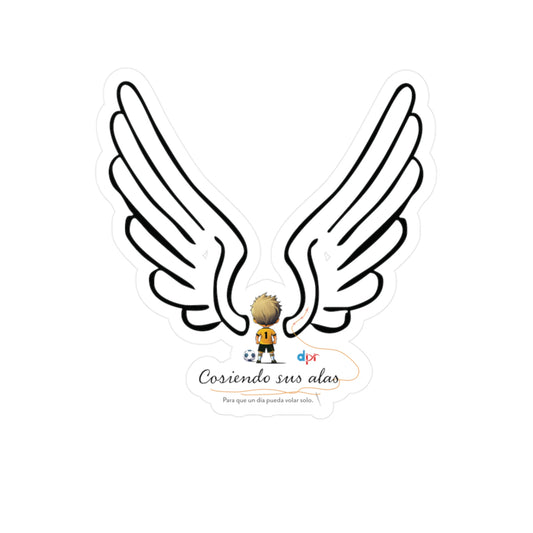 "Cosiendo sus Alas" Soccer Player Waterproof Kiss-Cut Vinyl Decal