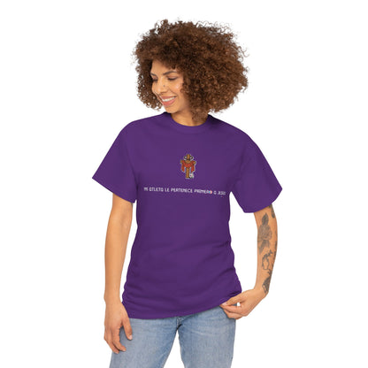 Mi Atleta Pertenece Primero a Jesús | Puerto Rico Faith Cross Soccer ball Unisex Heavy Cotton Tee