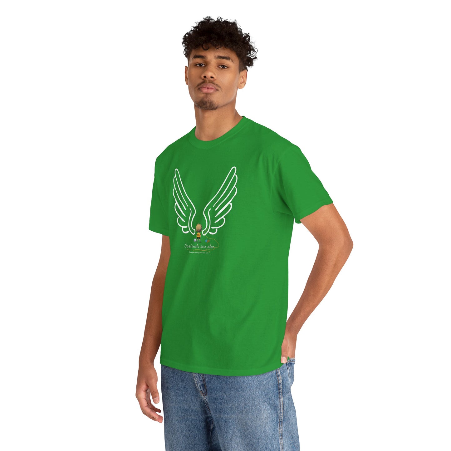 "Cosiendo sus alas" Soccer Player Unisex Heavy Cotton Tee