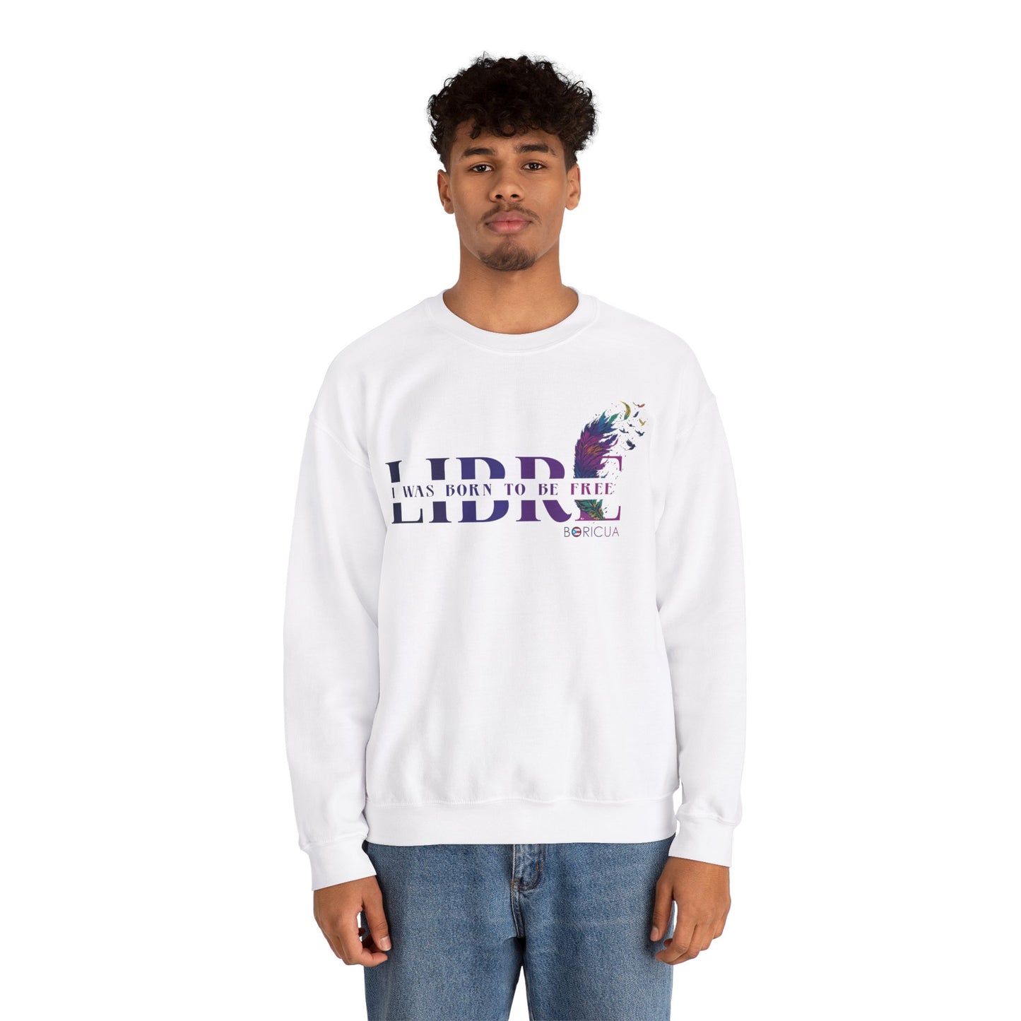 LIBRE Born to be FREE Unisex Heavy Blend™ Crewneck Sweaters