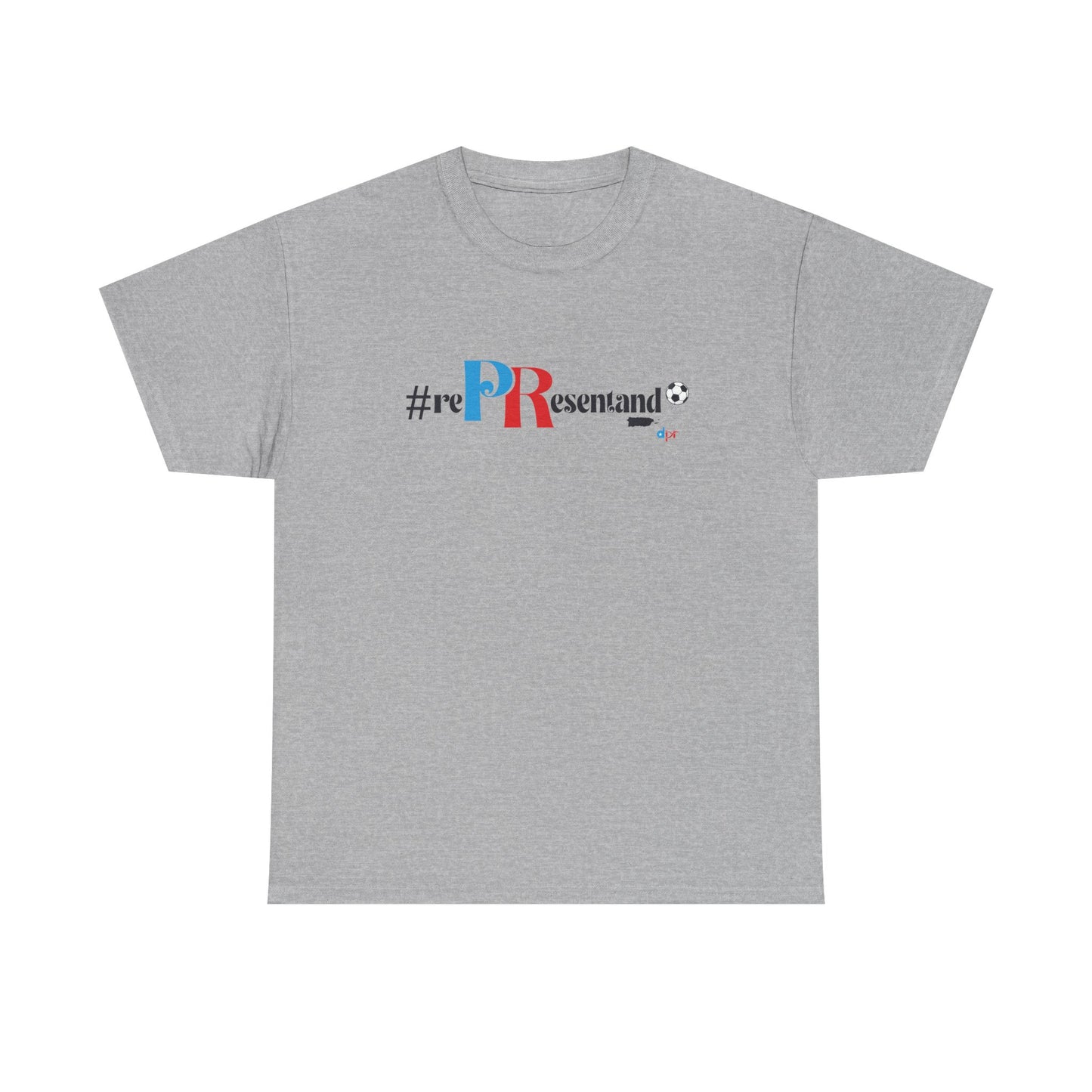 RePResentando™ Puerto Rico Soccer ball Unisex Heavy Cotton Tee | Boricua Soccer T-Shirt