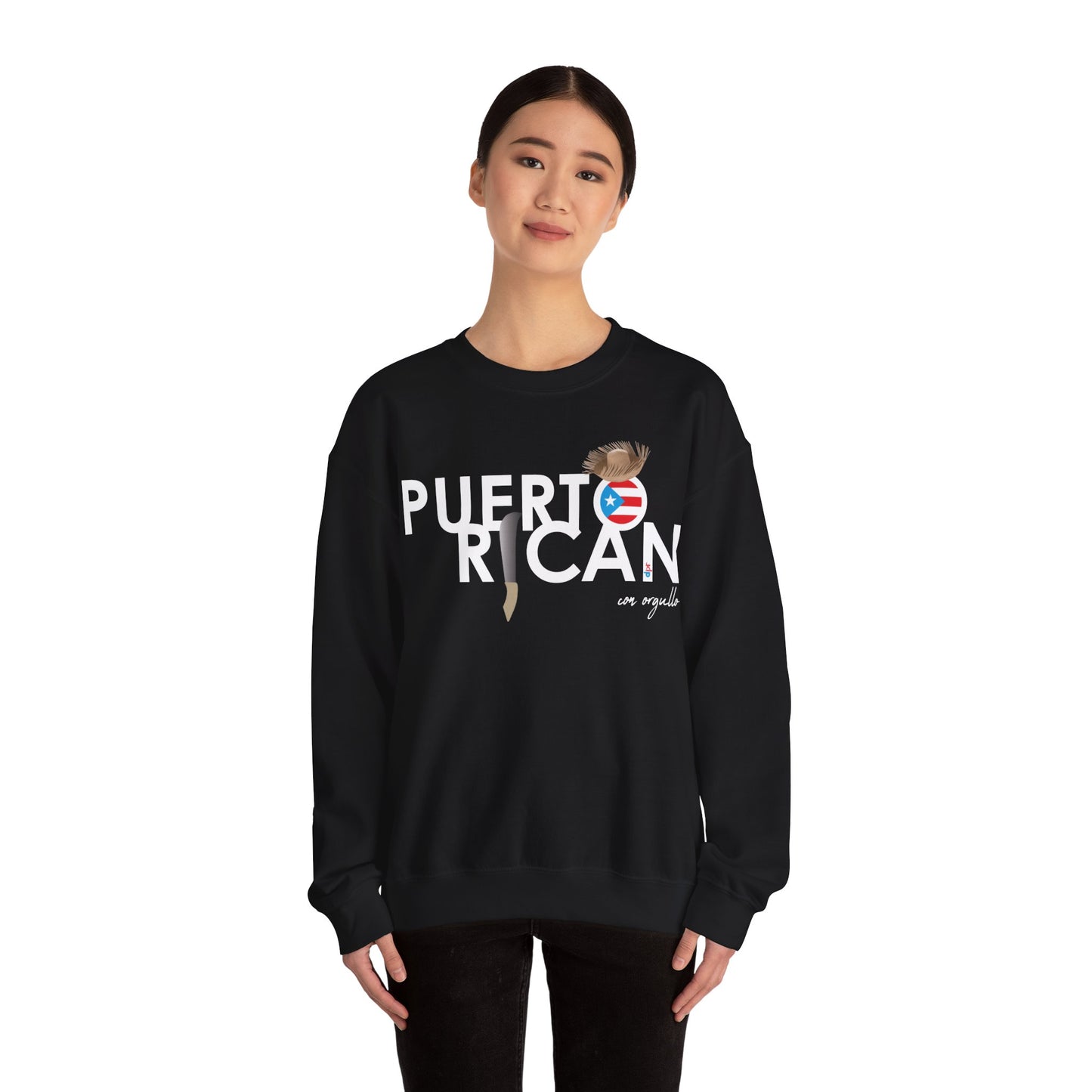Puerto Rican con orgullo 2 Unisex Heavy Blend™ Crewneck Sweaters