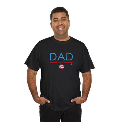 Papá EST. 2026 Puerto Rican Flag Unisex Heavy Cotton Tee