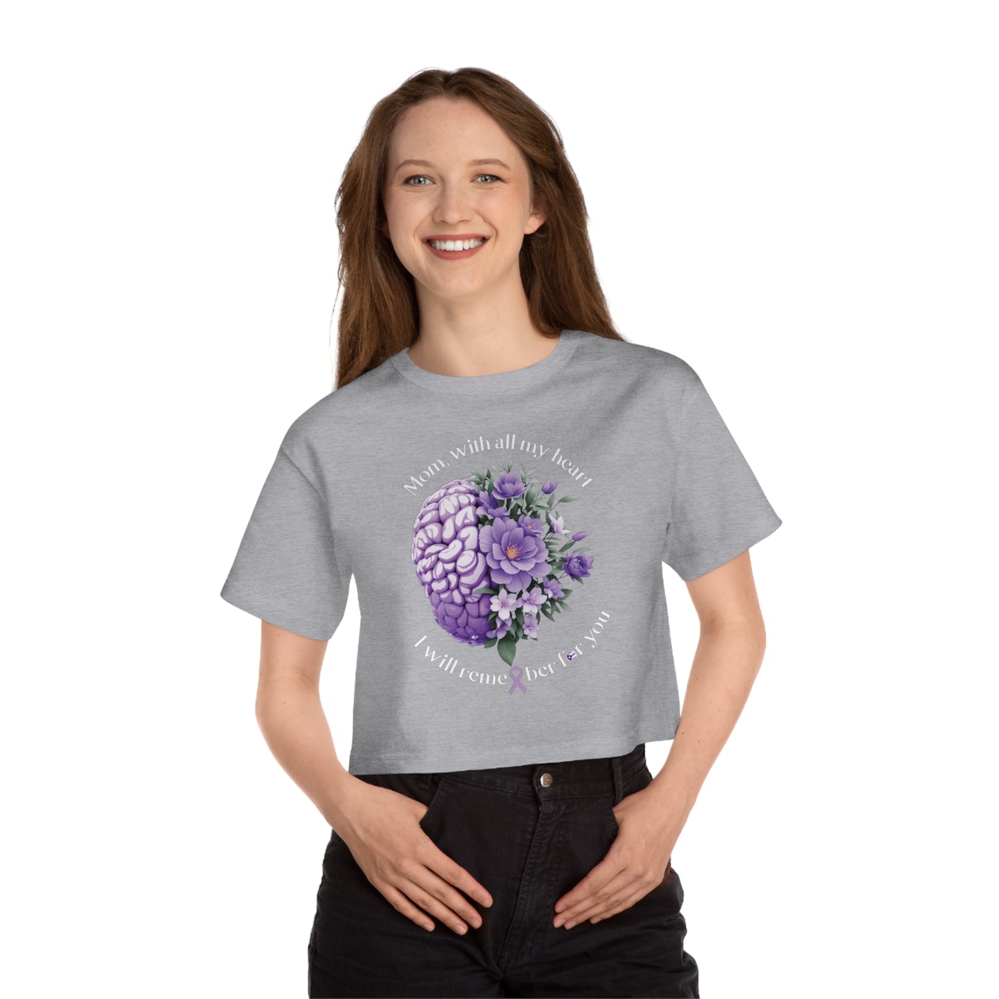 MOM I Will Remember for You  Flowy Cropped Tee