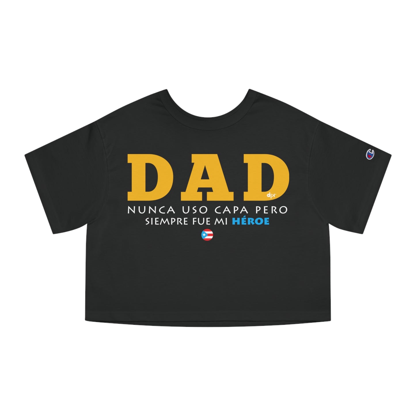 DAD Mi Héroe Yellow Women's Flowy Cropped Tee