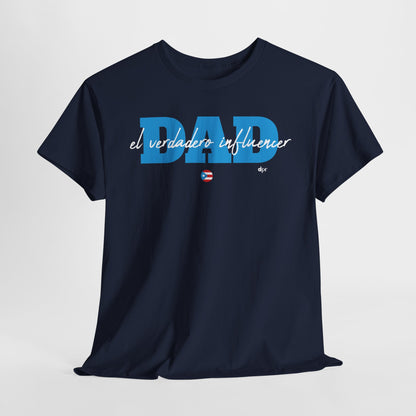 Dad El Verdadero Influencer Blue Unisex Heavy Cotton Tee