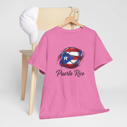 Puerto Rico Basketball Flag 2 | Unisex Heavy Cotton T-Shirt
