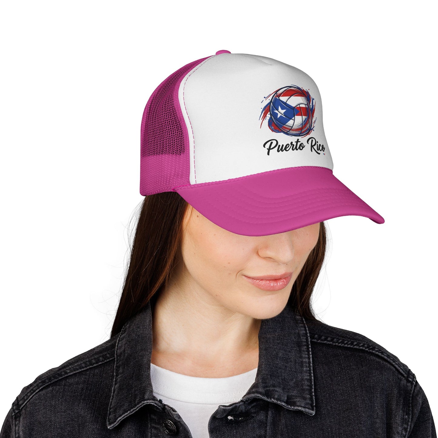 Puerto Rico Volleyball Flag  Trucker Caps FREE SHIPPING